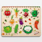 DIY India Wooden Vegetables Puzzle Board for Kids | Vegetable Learning Educational Toy | MDF Kids Puzzle