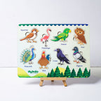 DIY India Wooden Birds Puzzle Board for Kids | Bird Learning Educational Toy | MDF Kids Puzzle