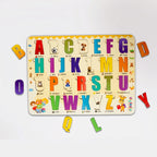 DIY India Wooden Alphabet Puzzle Board for Kids | A-Z Educational Learning Toy | Montessori MDF Kids Puzzle