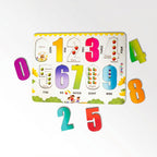 DIY India Wooden Number Puzzle Board for Kids | 0-9 Learning Educational Toy | Montessori MDF Kids Puzzle
