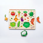 DIY India Wooden Vegetables Puzzle Board for Kids | Vegetable Learning Educational Toy | MDF Kids Puzzle