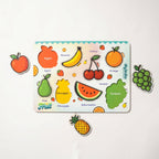 DIY India Wooden Fruits Puzzle Board for Kids | Fruit Learning Educational Toy | MDF Kids Puzzle