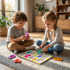 DIY India Wooden Number Puzzle Board for Kids | 0-9 Learning Educational Toy | Montessori MDF Kids Puzzle