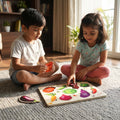 DIY India Wooden Vegetables Puzzle Board for Kids | Vegetable Learning Educational Toy | MDF Kids Puzzle